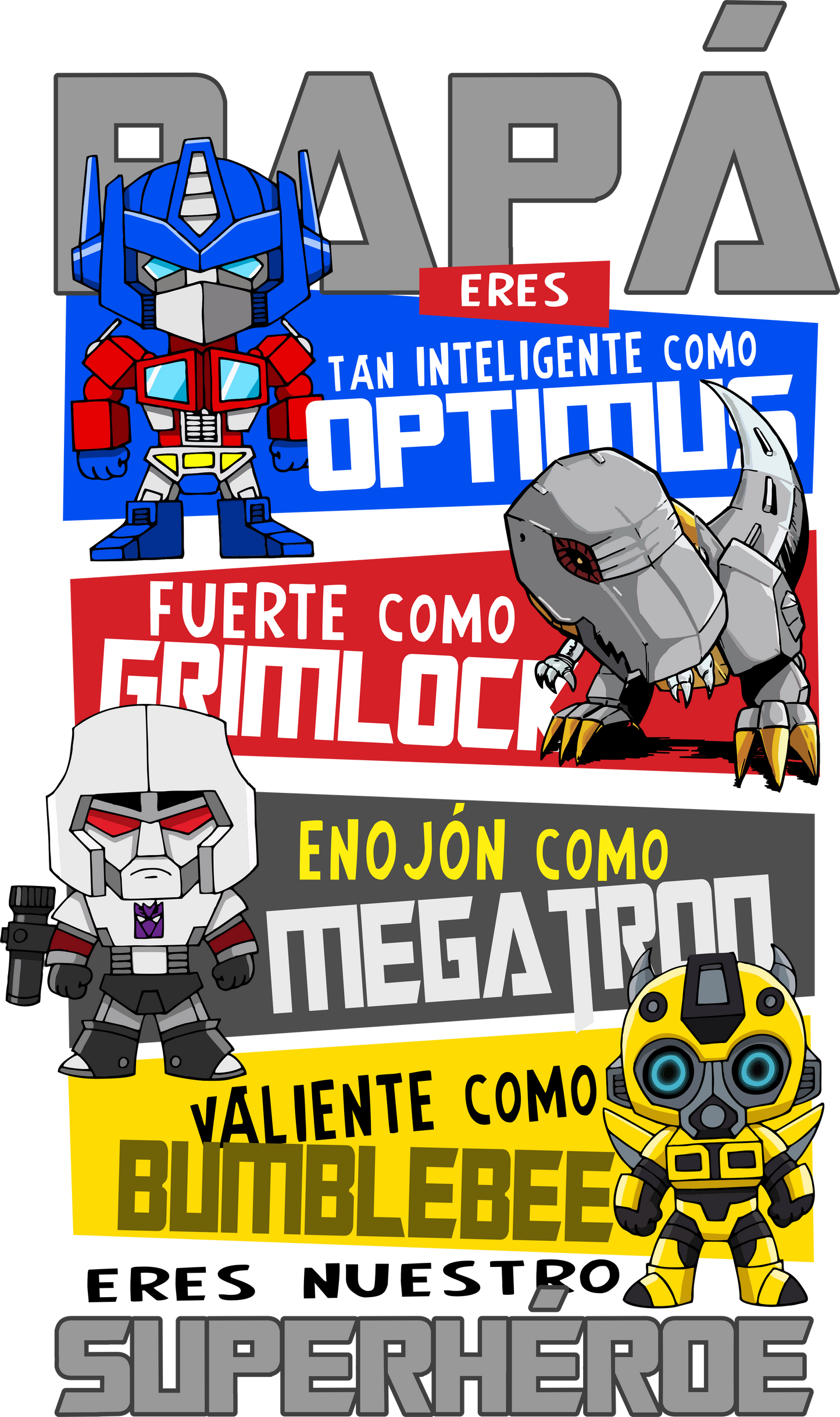 CAMISETA TRANSFORMERS - DIA DEL PADRE