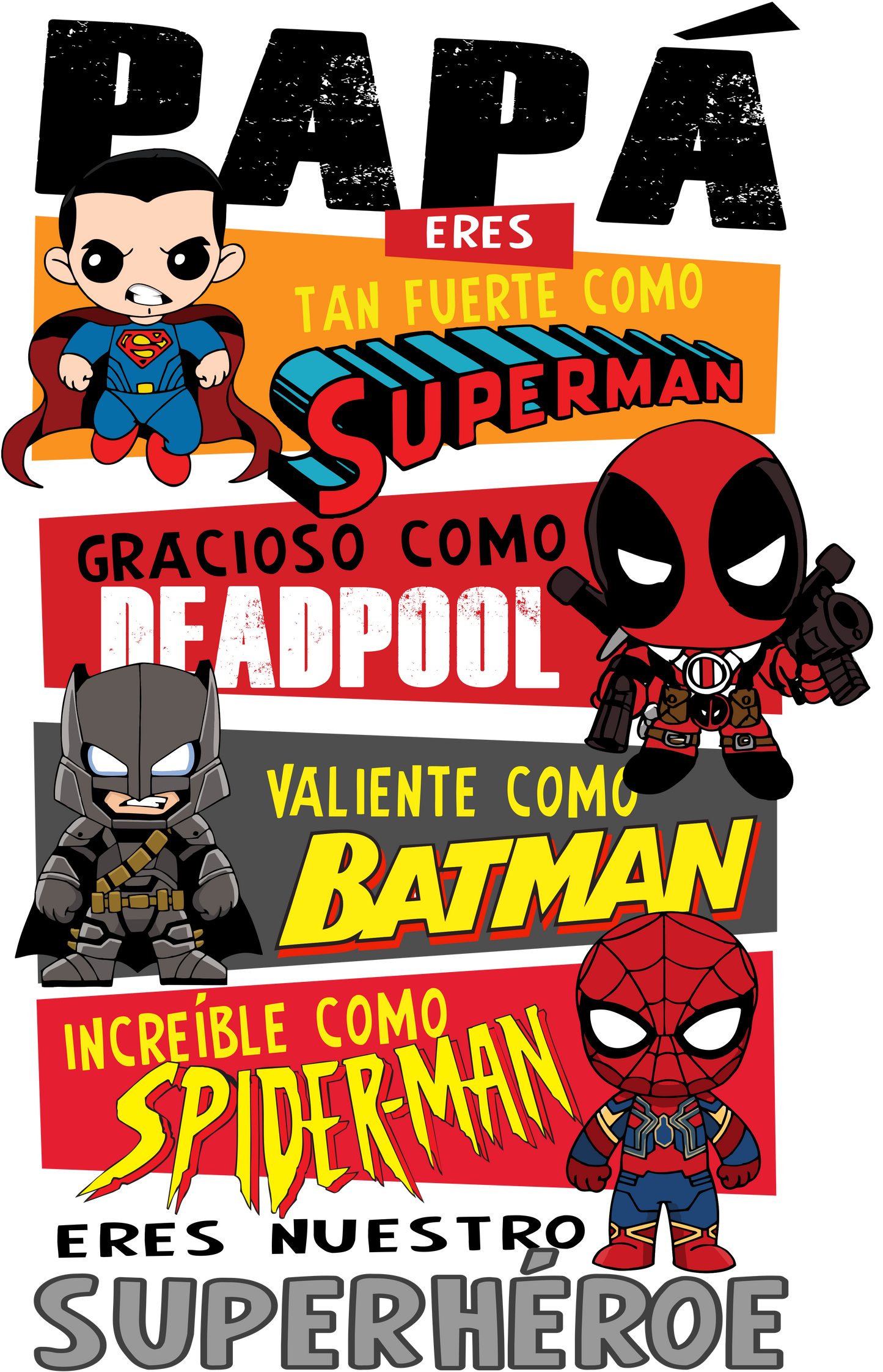 CAMISETA SUPER HEROES - DIA DEL PADRE