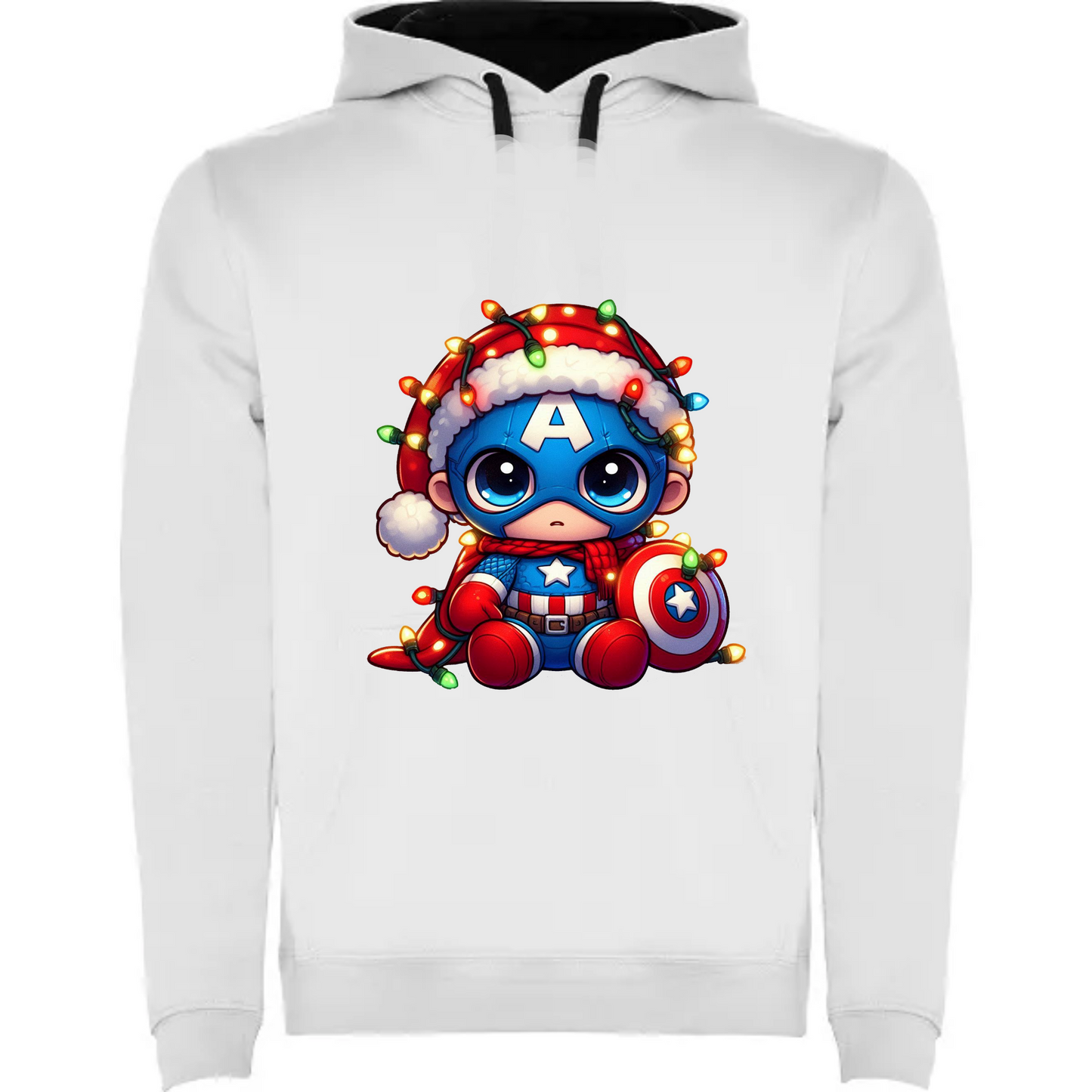 Camiseta Navidad Capitán America Chibi
