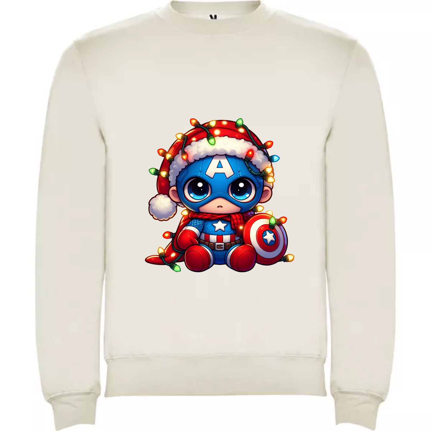 Camiseta Navidad Capitán America Chibi