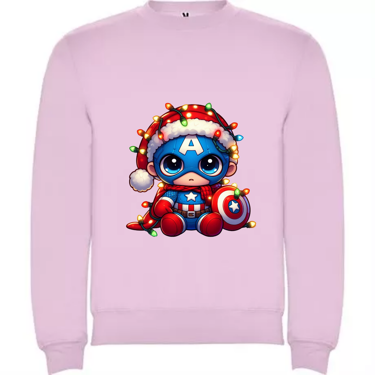 Camiseta Navidad Capitán America Chibi