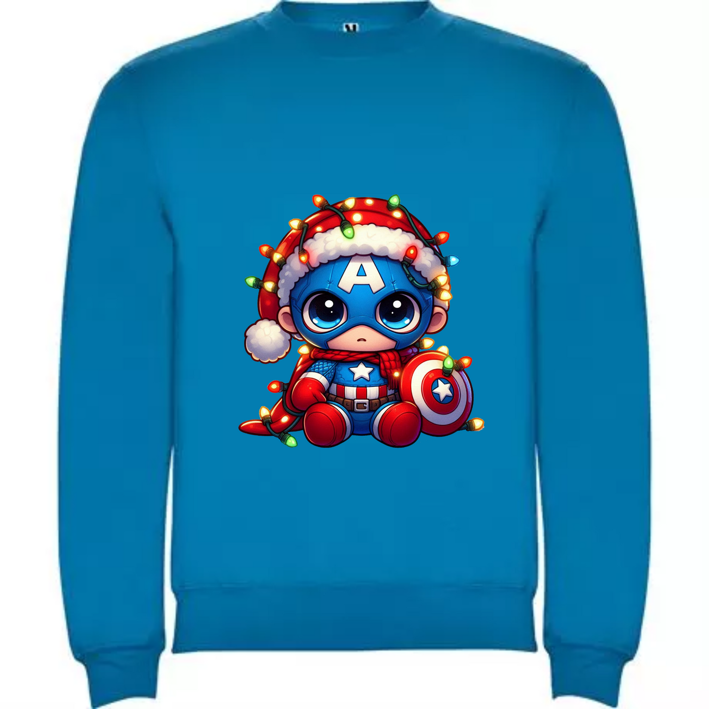 Camiseta Navidad Capitán America Chibi