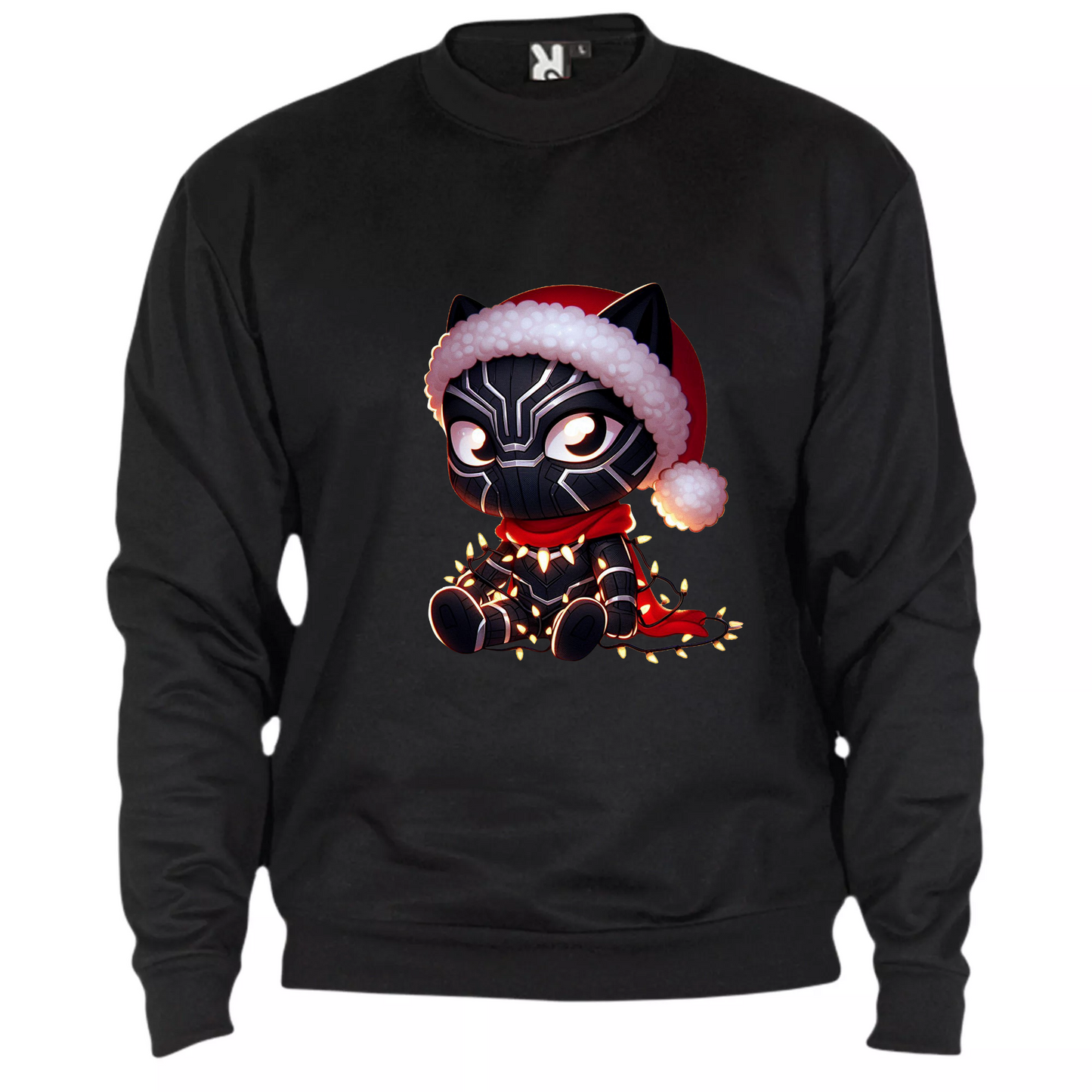 Camiseta Navidad Black Panther Chibi