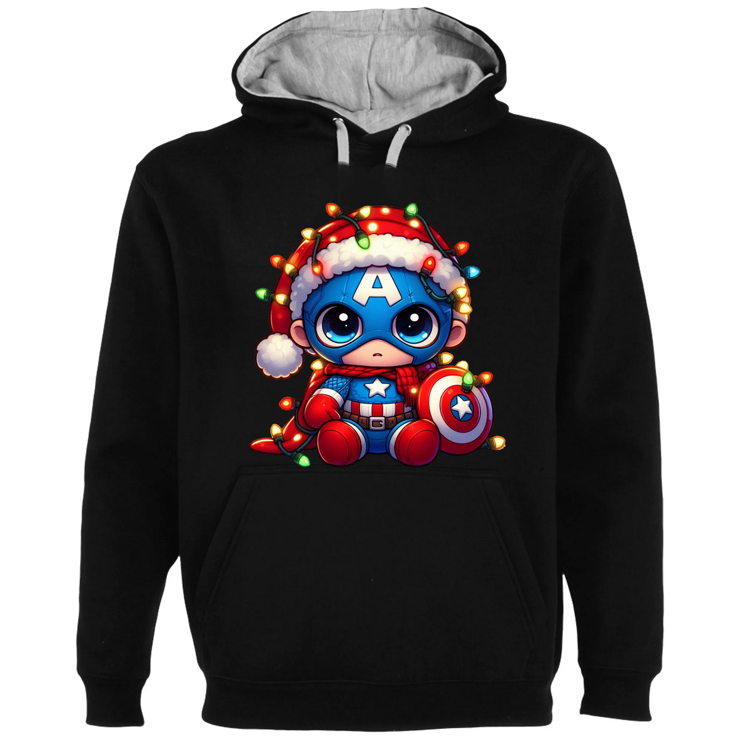 Camiseta Navidad Capitán America Chibi