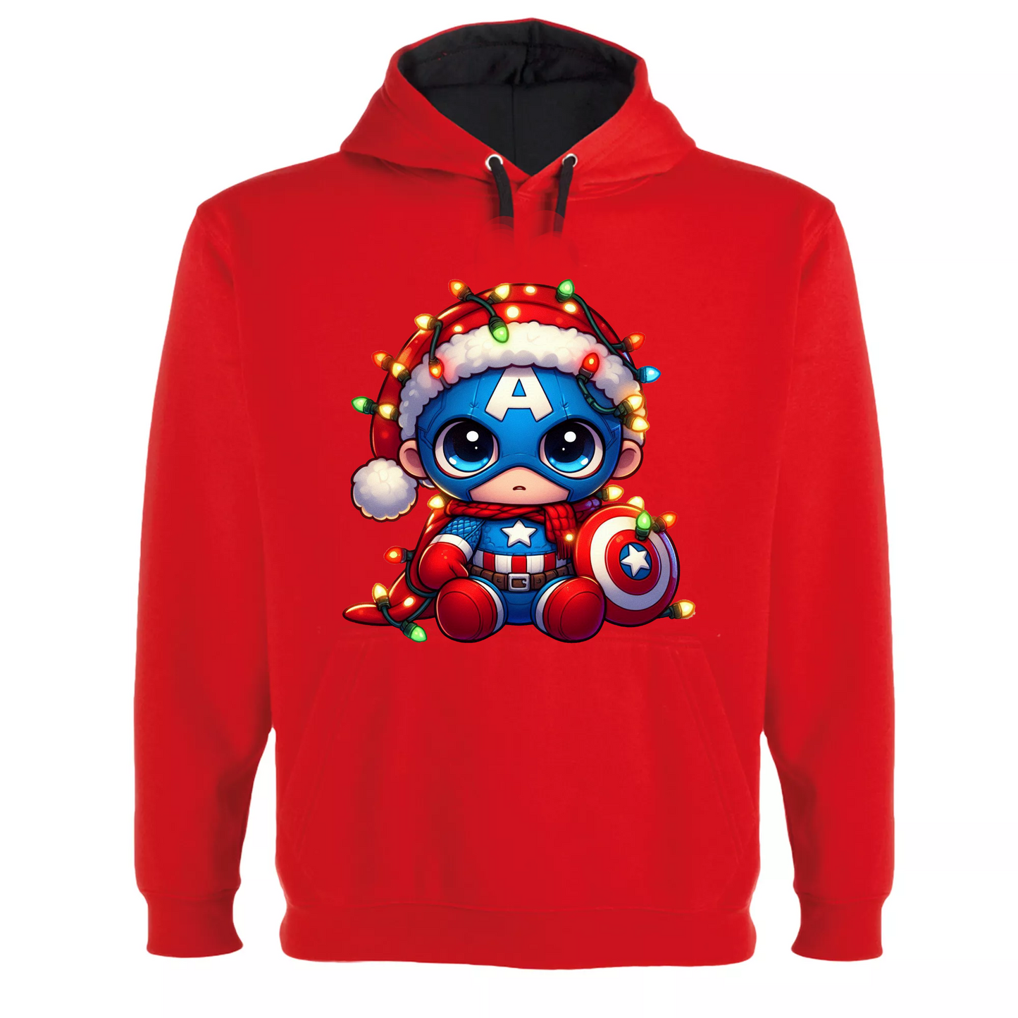 Camiseta Navidad Capitán America Chibi