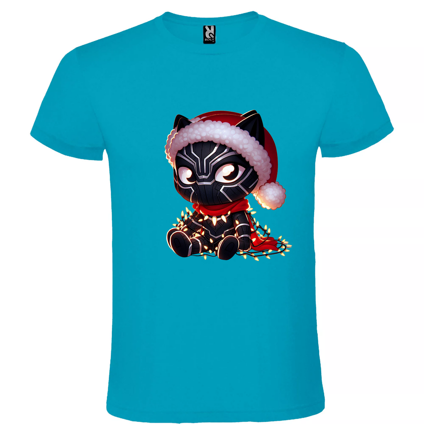 Camiseta Navidad Black Panther Chibi
