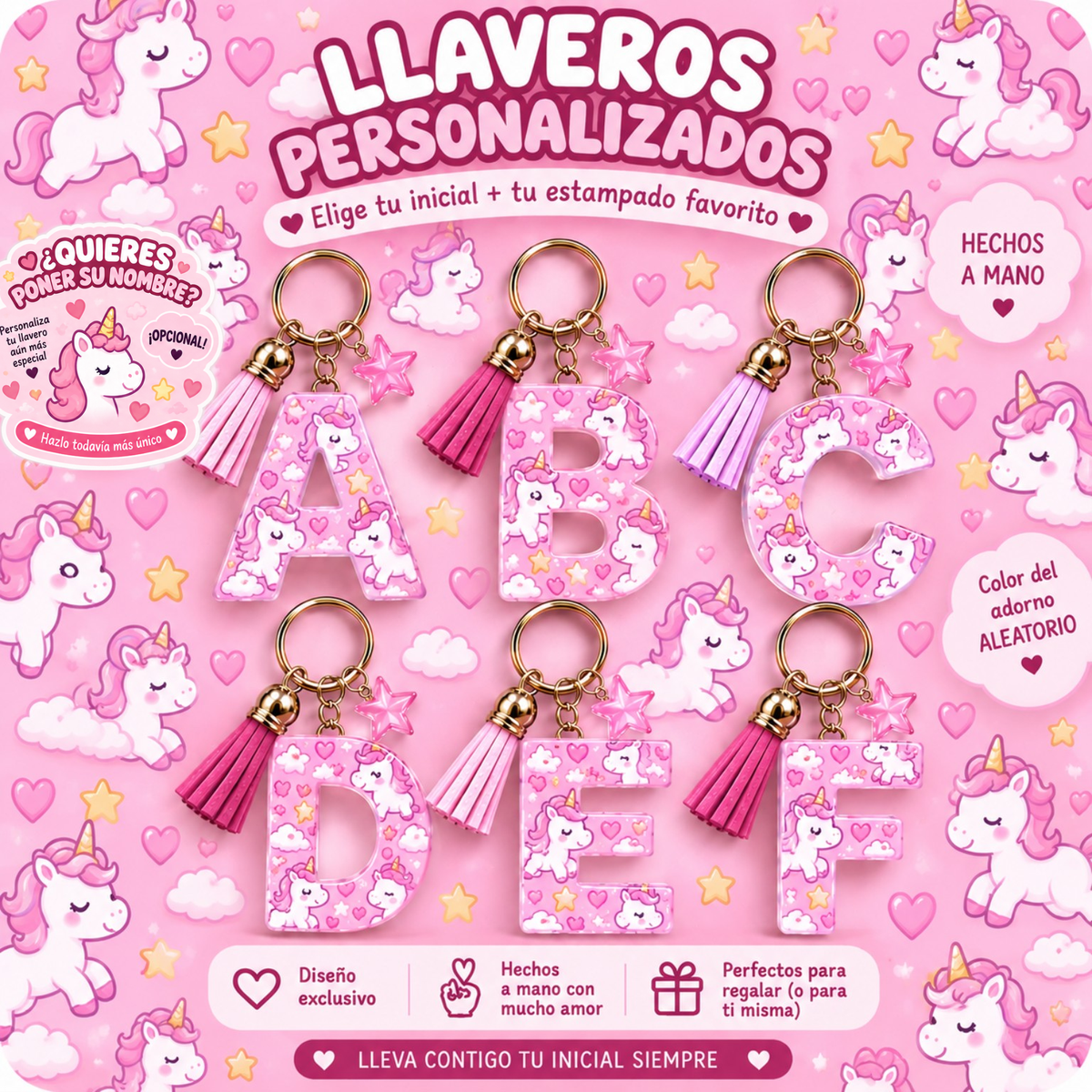 Elige tu inicial, encuentra tu estampado y hazla completamente tuya 💕