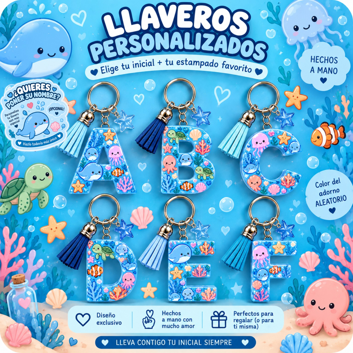Elige tu inicial, encuentra tu estampado y hazla completamente tuya 💕