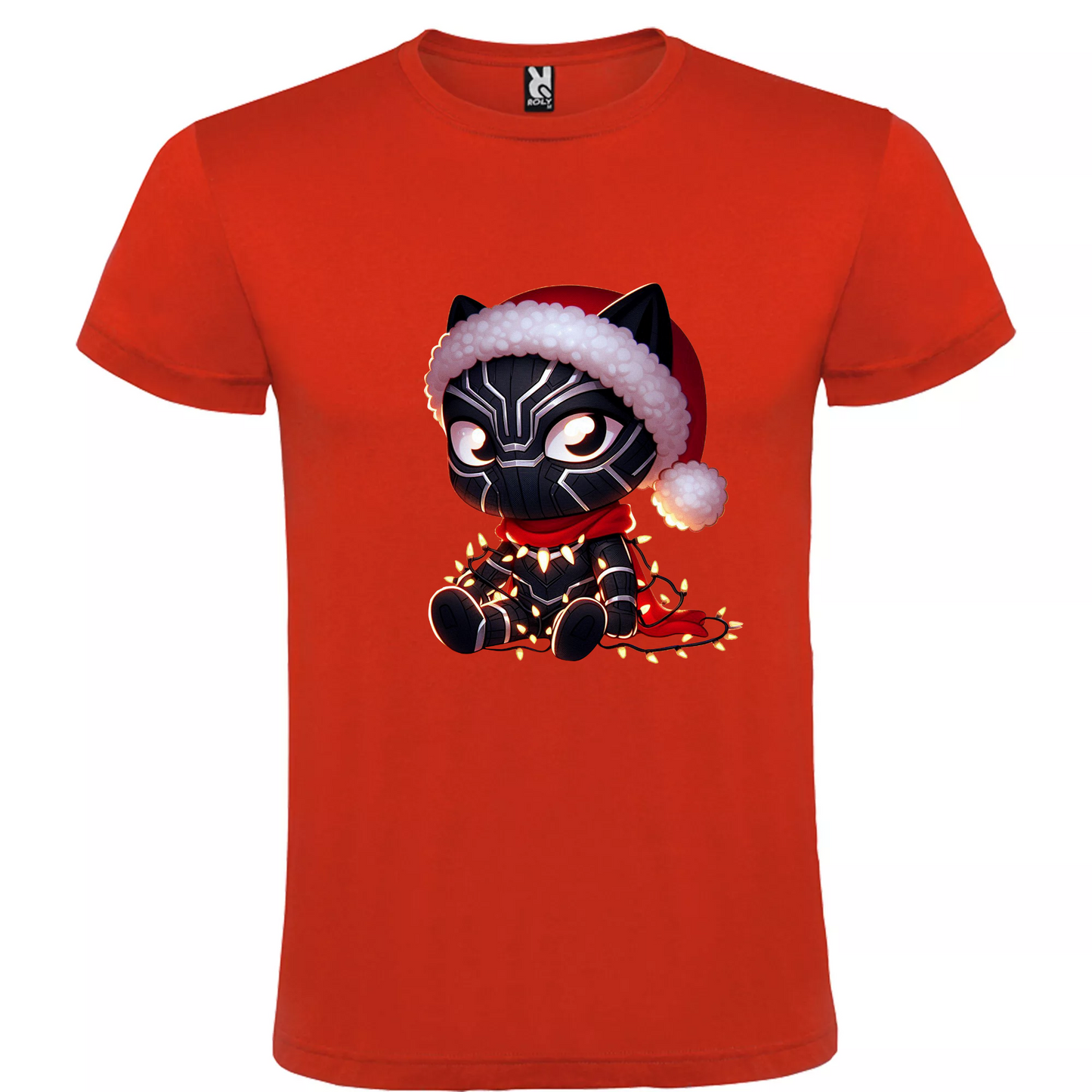 Camiseta Navidad Black Panther Chibi