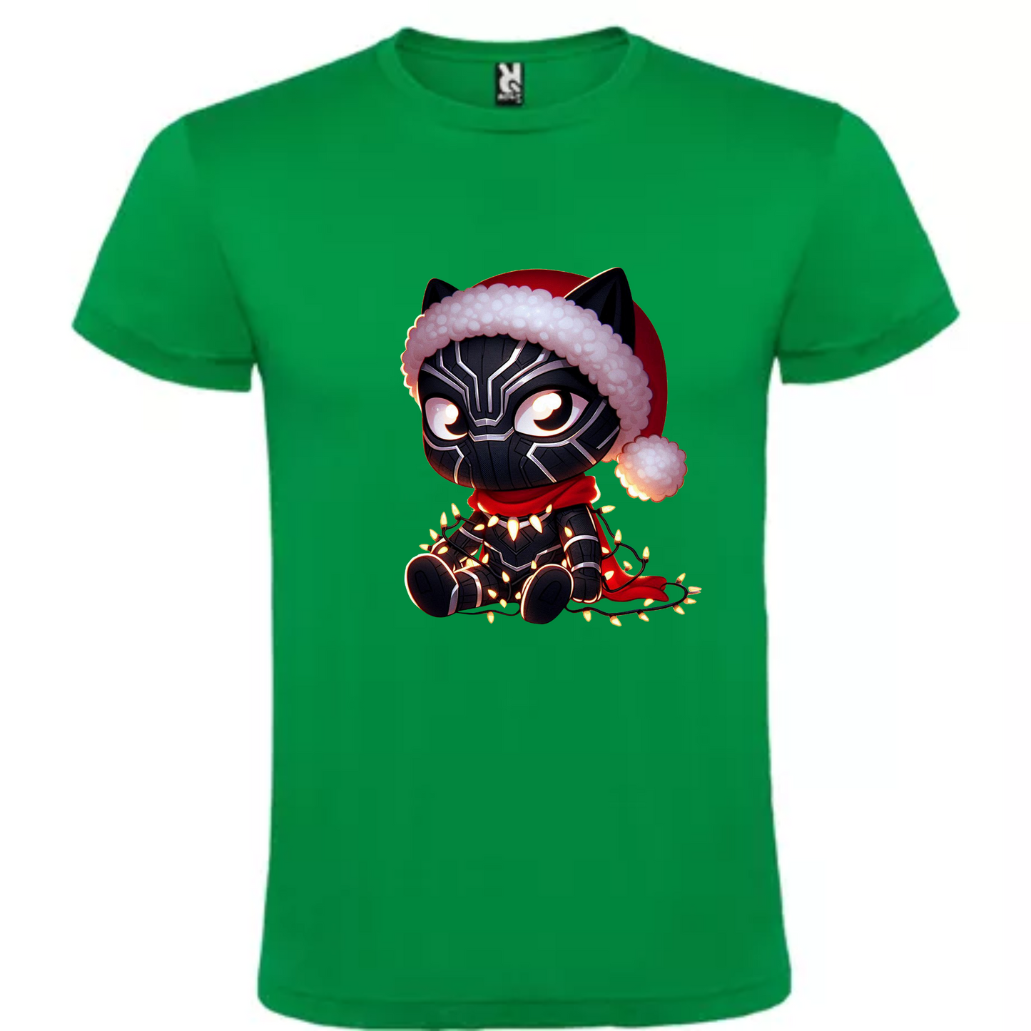 Camiseta Navidad Black Panther Chibi