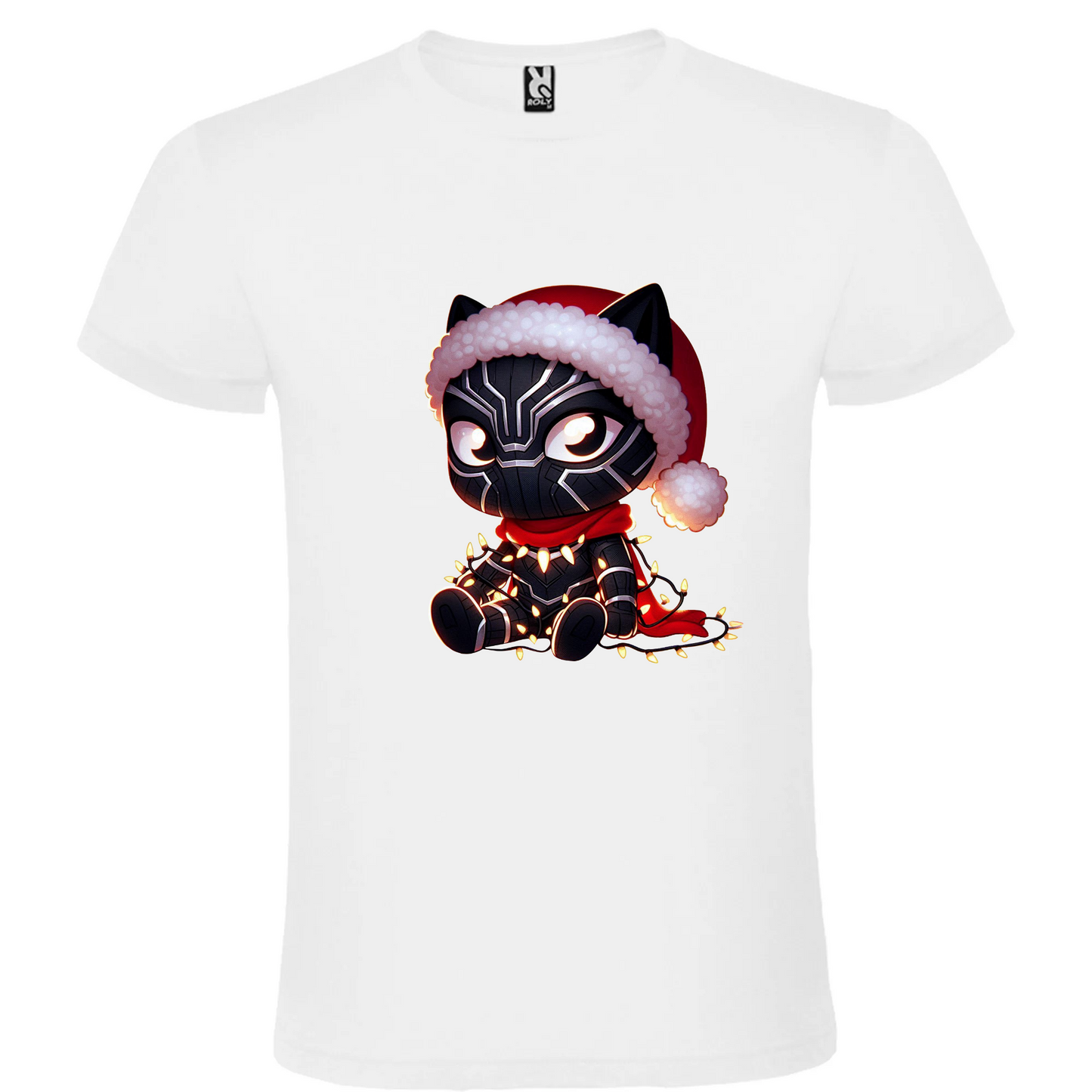 Camiseta Navidad Black Panther Chibi