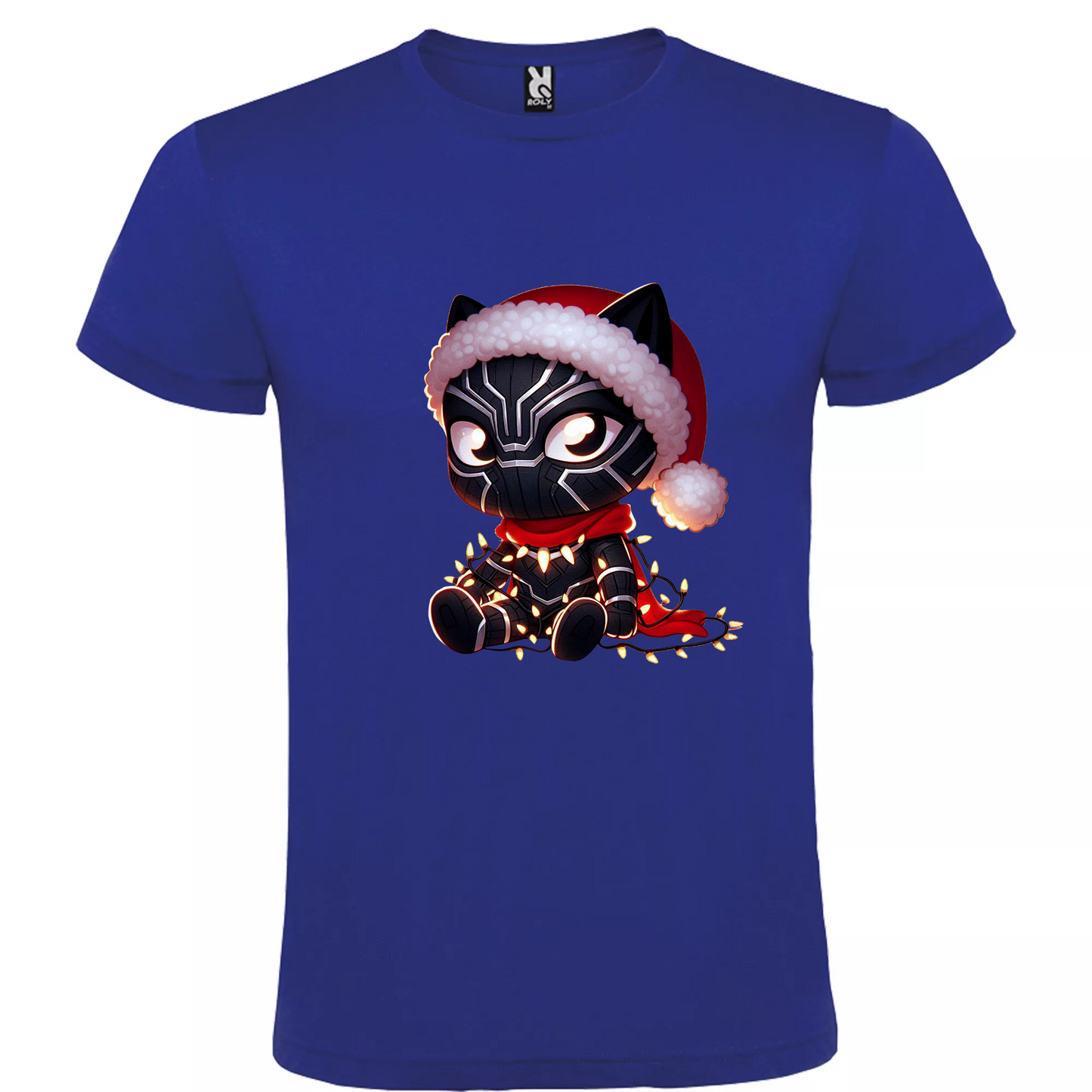 Camiseta Navidad Black Panther Chibi