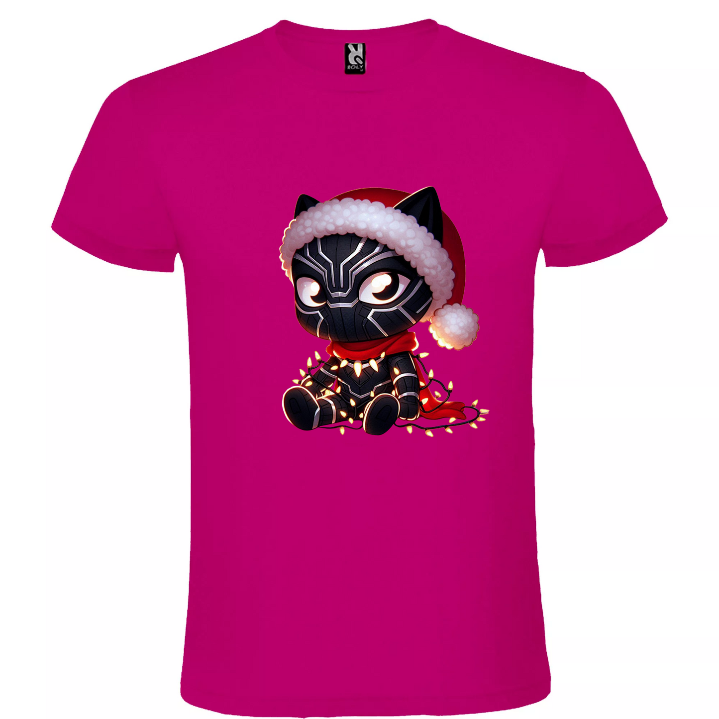 Camiseta Navidad Black Panther Chibi