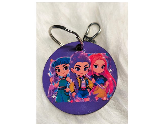 Llavero K-Pop Huntrix personalizado con nombre