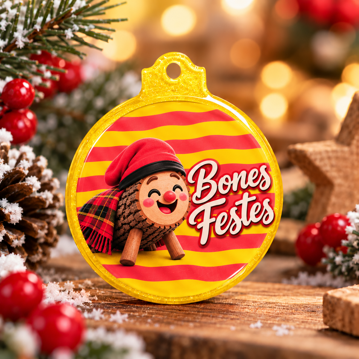 Bolas de Navidad de resina – Caganer y Tió 🎄
