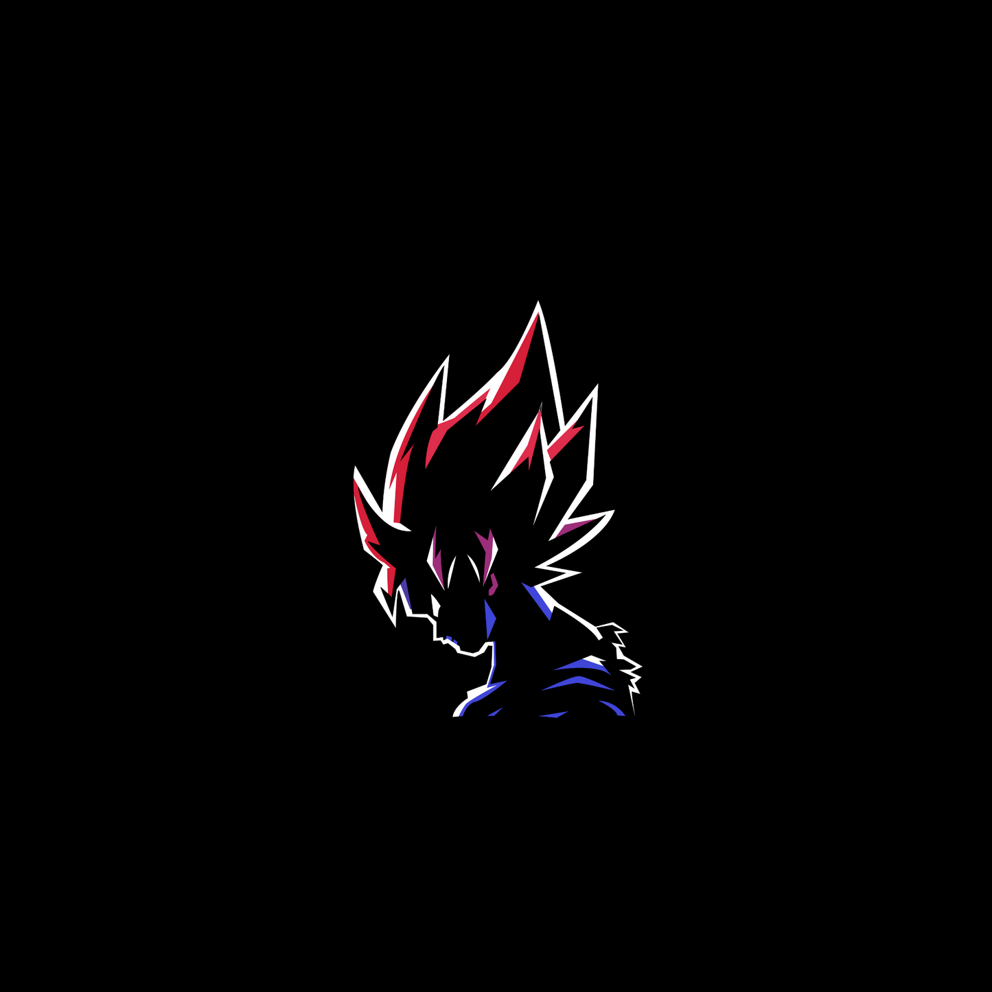 Alfombrilla de Goku motivos rojo y azul