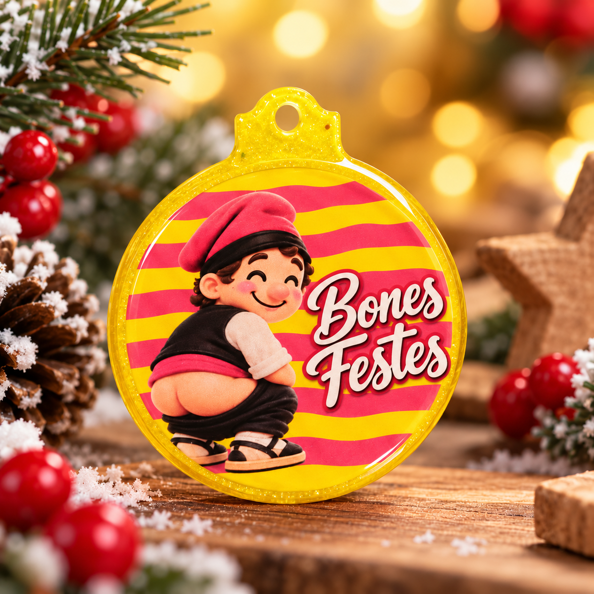 Bolas de Navidad de resina – Caganer y Tió 🎄