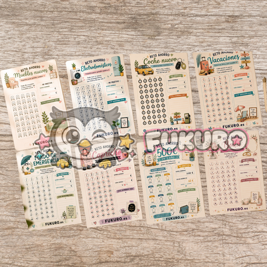 Pack Retos de Ahorro – 8 retos imprimibles 💰✨