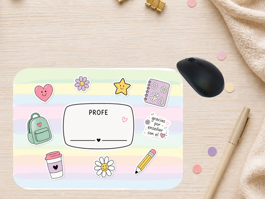 Alfombrilla de ratón personalizada profe – regalo fin de curso