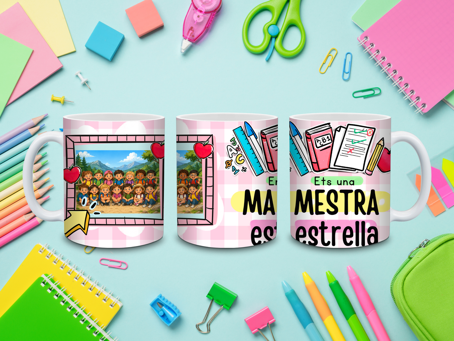 Taza personalizada “Maestra estrella”