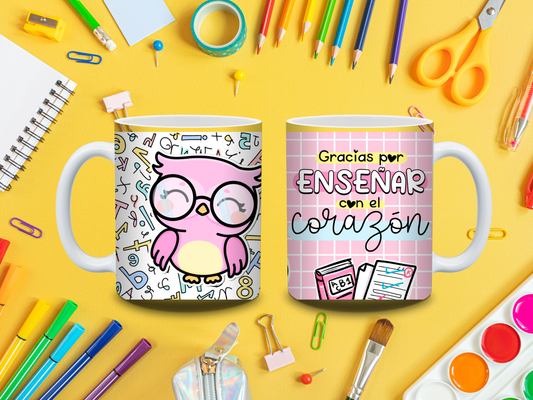 Taza “Gracias por enseñar con el corazón”