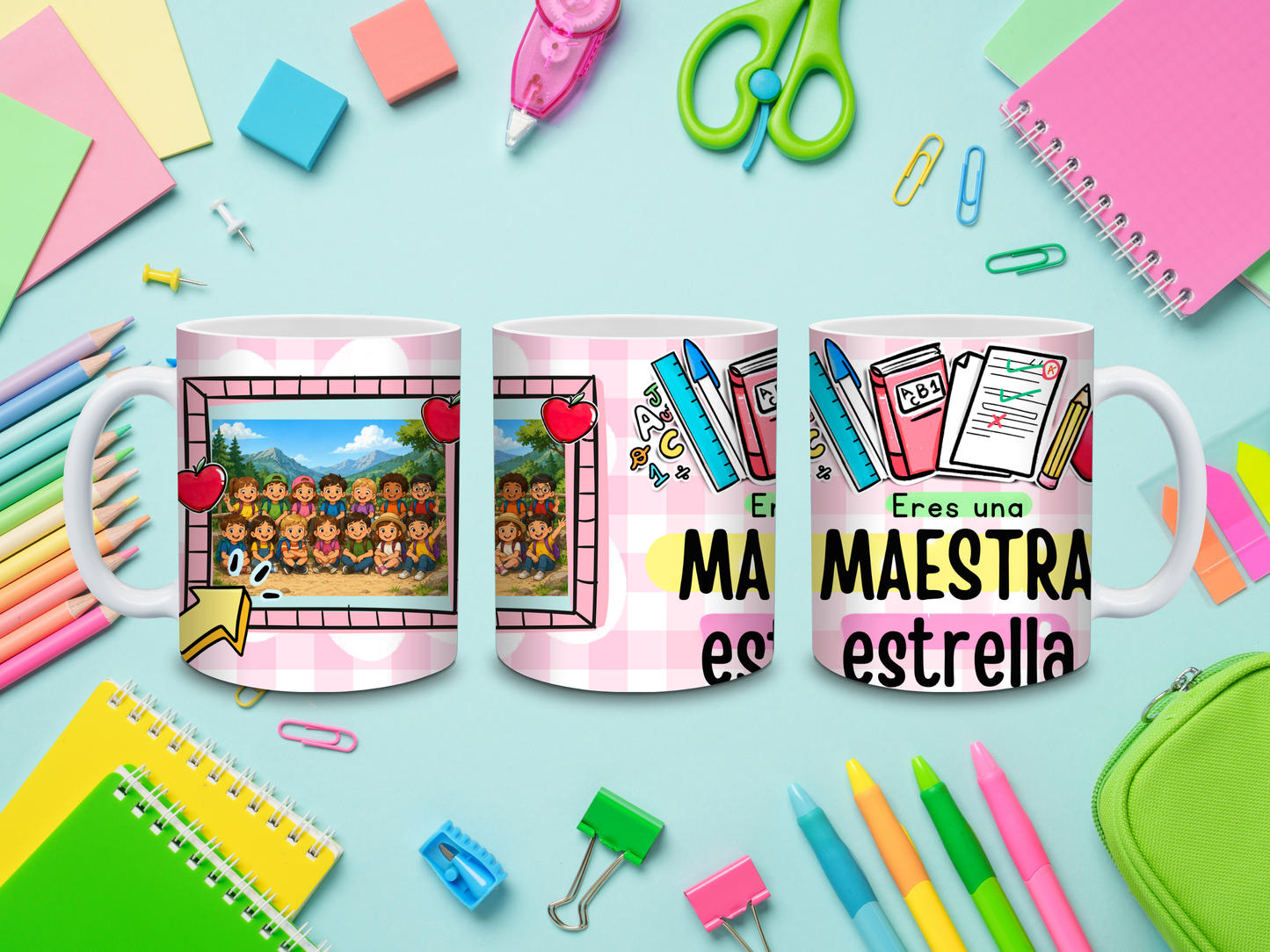 Taza personalizada “Maestra estrella”