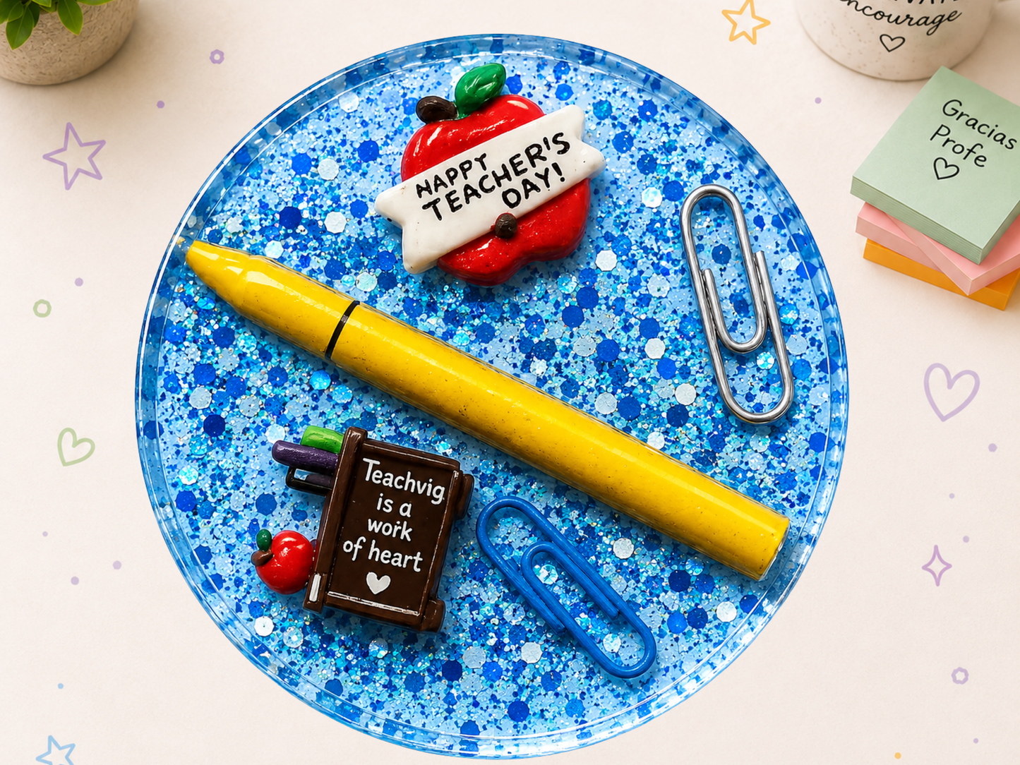 Posavasos de Resina para Profes ✨📚