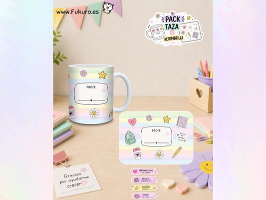Pack Profe – Taza + Alfombrilla Personalizada