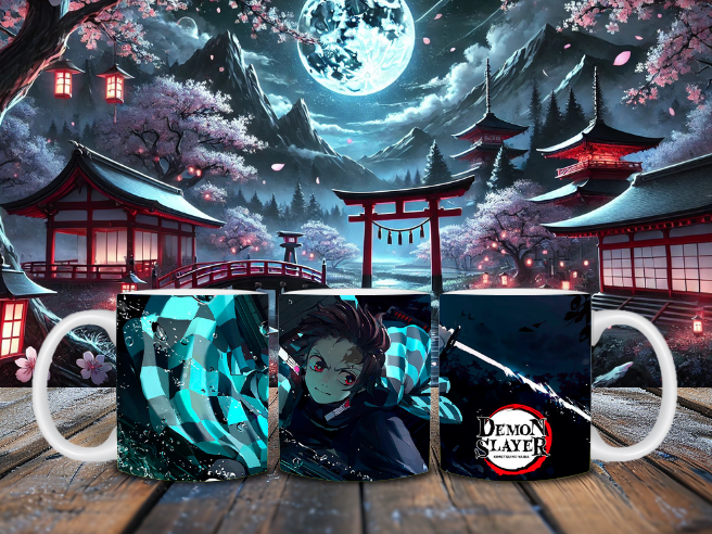 Taza Tanjiro forma del Agua