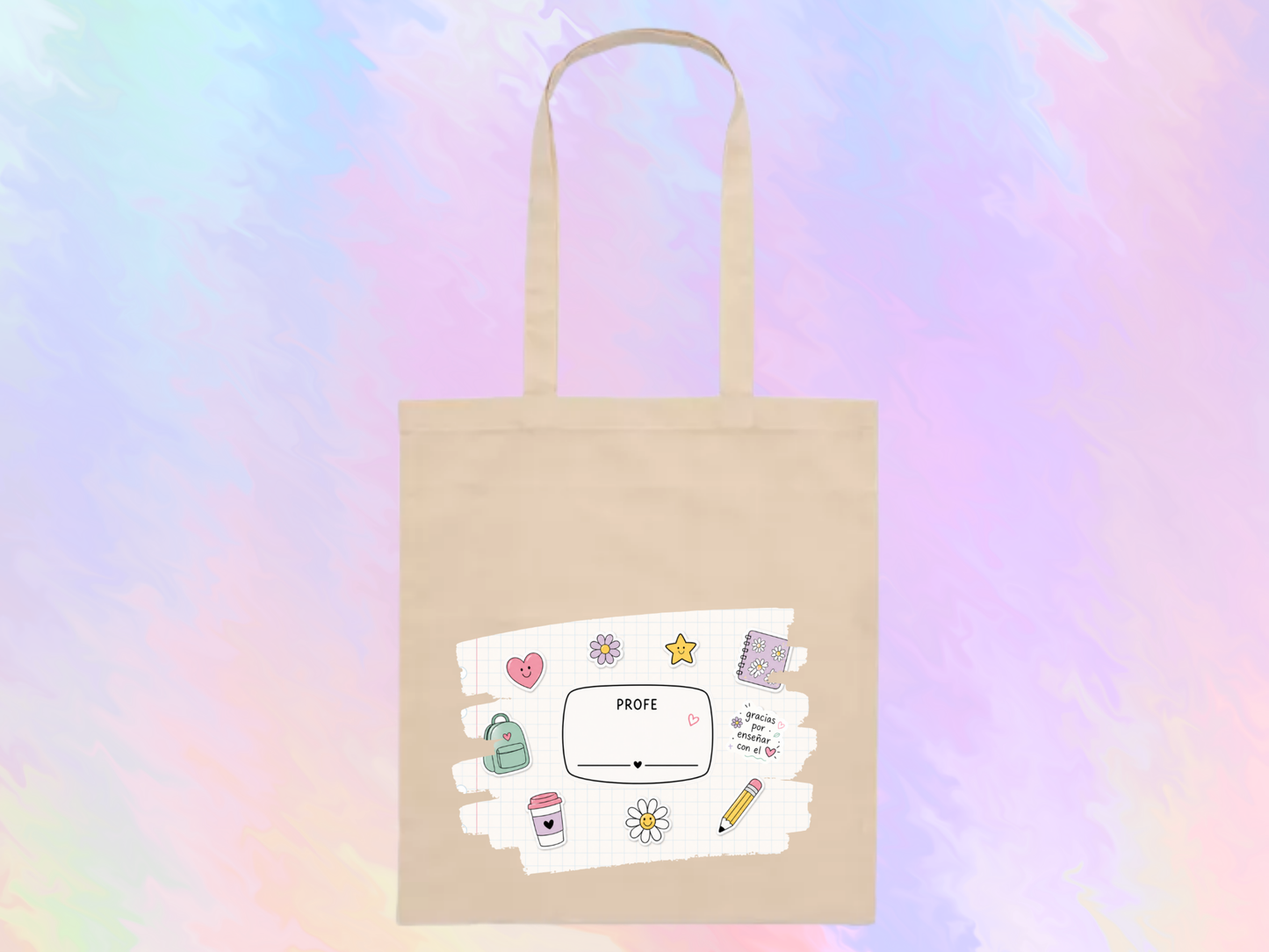Bolsa tote personalizada para profes – regalo original fin de curso